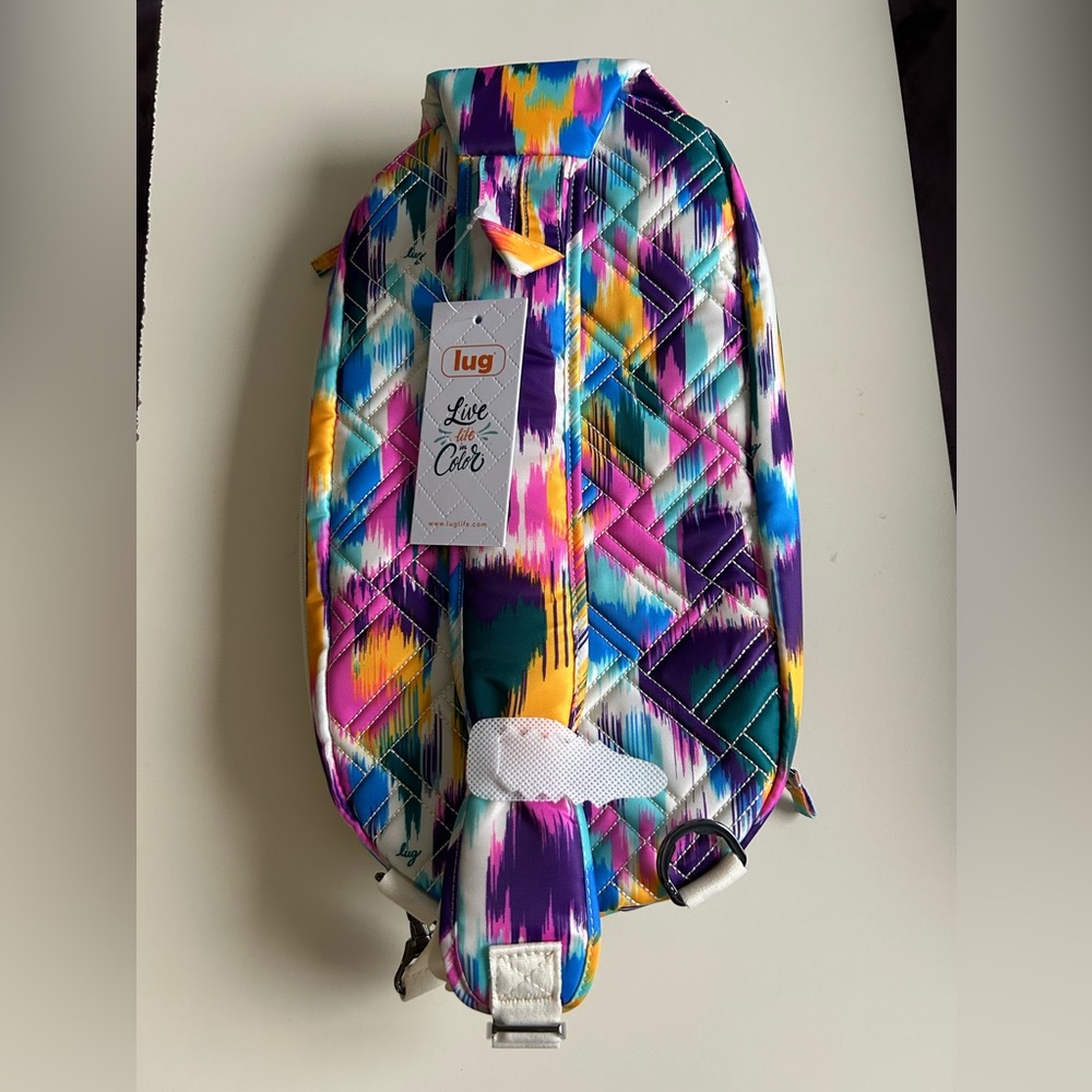 LUG HOVERCRAFT SLING BAG HEART IKAT MULTI NWT - Picture 6 of 6
